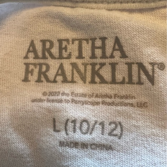 Aretha Franklin Graphic T-Shirt Girls Size 10/12 - Picture 5 of 5
